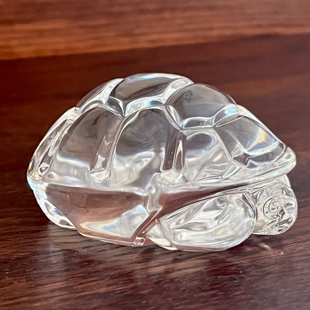 Vintage Steuben Art Glass Turtle Hand Cooler/Paperweight.